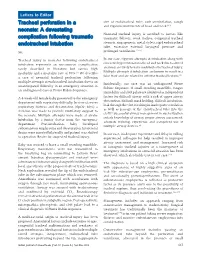 Tracheal Perforation in a Neonate: a Devastating