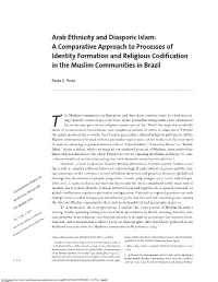 Arab Ethnicity and Diasporic Islam: a Comparative Approach to Processes of Identity Formation and Religious Codification in the Muslim Communities in Brazil