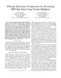 Efficient Dictionary Compression for Processing RDF Big Data Using