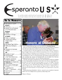 Honore Al Donaldo  NASK-Anoj Novhejme