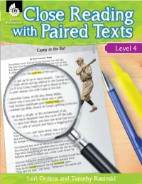 Level 4 Close with Paired Reading Texts
