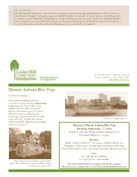 Mount Auburn Bus Trip (Continued from Page 1)