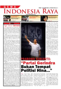 Prabowo Subianto: Membubung Tinggi, Rakyat Yang Tak Berdaya Semakin Tersingkirkan