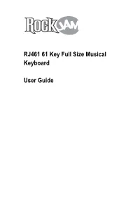 RJ461 61 Key Full Size Musical Keyboard User Guide
