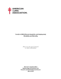 Trends in COPD (Chronic Bronchitis and Emphysema): Morbidity and Mortality