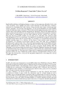 Uv Astronomy with Small Satellites