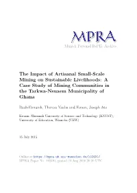A Case Study of Mining Communities in the Tarkwa-Nsuaem Municipality of Ghana