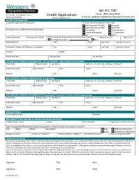 Credit Application