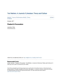 Flaubert's Provocation