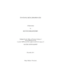 Functional Metal Phosphonates