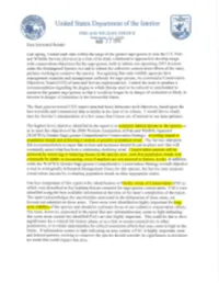 Greater Sage-Grouse Conservation Objectives: Final Report 2013