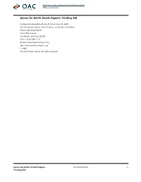 James De Barth Shorb Papers: Finding Aid