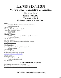 LA/MS MAA Newsletter