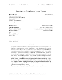 Learning from Examples As an Inverse Problem