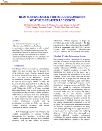 New Technologies for Reducing Aviation Weather-Related Accidents