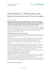 O&O Diskimage 16: GDPR-Compliant Data Backup for Businesses and IT