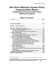 Ohio River Mainstem System Study Integrated Main Report (Programmatic Environmental Impact Statement Included)