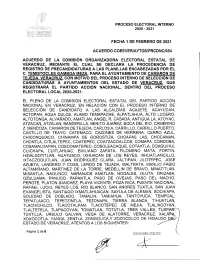 Proceso Electoral Interno 2020 - 2021