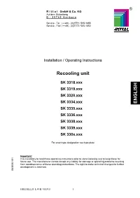 Recooling Unit ENGLISH