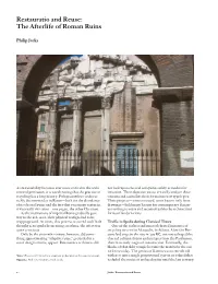 Restauratio and Reuse: the Afterlife of Roman Ruins