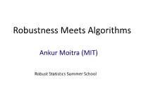 Robustness Meets Algorithms
