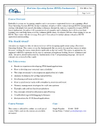 RTOS) Fundamentals P/N: BE18-7001