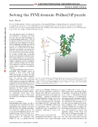 Solving the FYVE Domain–Ptdins(3)P Puzzle