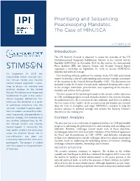 The Case of MINUSCA