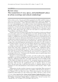 The Reassertion of Race, Space, and Punishment's Place in Urban