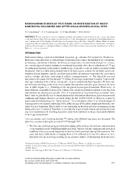 571 Radiocarbon Studies of Peat Bogs