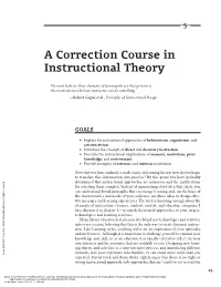 A Correction Course in Instructional Theory