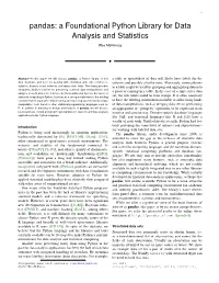 A Foundational Python Library for Data Analysis and Statistics