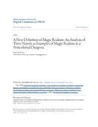 A New Definition of Magic Realism: an Analysis of Three Novels As
