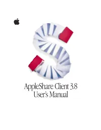 Appleshare Client 3.8 User's Manual