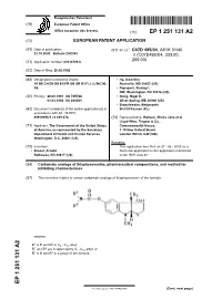 Carbamate Analogs of Thiaphysovenine, Pharmaceutical Compositions, and Method for Inhibiting Cholinesterases