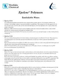 Epolene for Industrial Applications