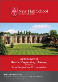 Head of Preparatory Division