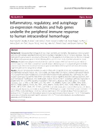 Inflammatory, Regulatory, and Autophagy Co-Expression Modules