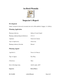 Inspectors Report (225/R225030.Pdf, PDF Format 68Kb)