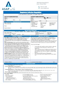 Lab Respiratory NGS Requisition Form