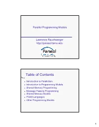 Table of Contents