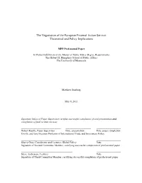The Negotiation of the European External Action Service: Theoretical and Policy Implications