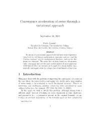Convergence Acceleration of Series Through a Variational Approach