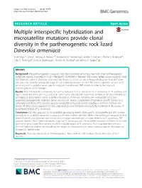 Multiple Interspecific Hybridization and Microsatellite Mutations Provide Clonal Diversity in the Parthenogenetic Rock Lizard Darevskia Armeniaca