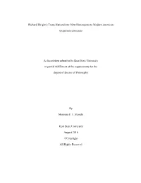 Richard Wright‟S Trans-Nationalism: New Dimensions to Modern American