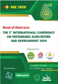 Sae 2020 Sae 2020 Book of Abstracts