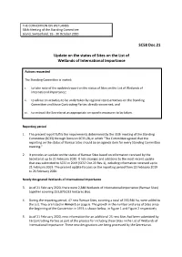 SC58 Doc.21 Update on the Status of Sites on the List of Wetlands Of