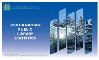 2010 Canadian Public Library Statistics