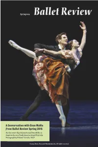 A Conversation with Evan Mckie from Ballet Review Spring 2015
