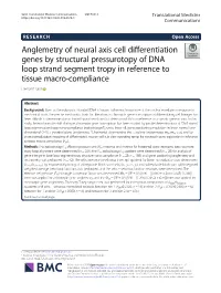 Anglemetry of Neural Axis Cell Differentiation Genes by Structural Pressurotopy of DNA Loop Strand Segment Tropy in Reference to Tissue Macro-Compliance Hemant Sarin